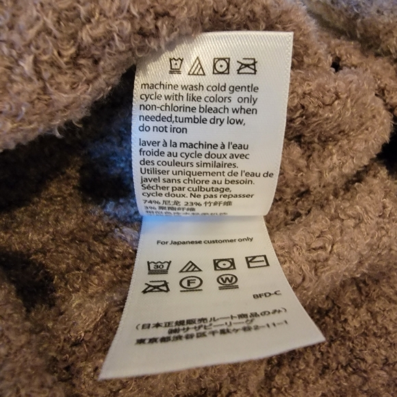 Barefoot Dreams CozyChic Lite Waffle Cocoon Cardigan Driftwood S/M - Picture 12 of 12